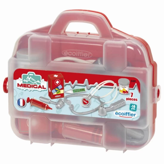 Set de joaca doctor Ecoiffier 25.5 cm rosu Set de joaca doctor Ecoiffier 25.5 cm rosu