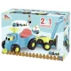 Set tractor ride on cu remorca si cositoare Ecoiffier Set tractor ride on cu remorca si cositoare Ecoiffier