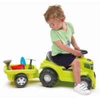 Tractor ride on cu remorca 85 cm Ecoiffier
