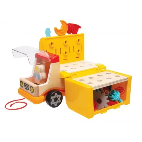 Set de joaca 2 in 1 camion si banc de lucru Eichhorn Set de joaca 2 in 1 camion si banc de lucru Eichhorn