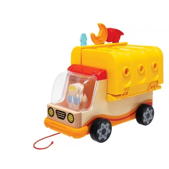 Set de joaca 2 in 1 camion si banc de lucru Eichhorn Set de joaca 2 in 1 camion si banc de lucru Eichhorn