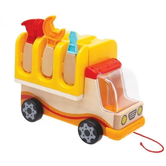 Set de joaca 2 in 1 camion si banc de lucru Eichhorn Set de joaca 2 in 1 camion si banc de lucru Eichhorn