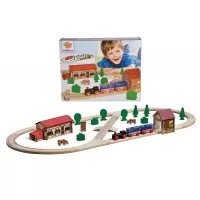 Set trenulet cu pista din lemn Eichhorn