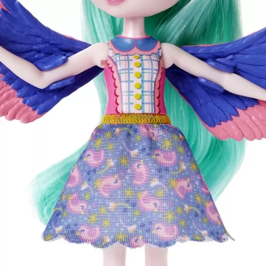 Papusa Enchantimals cu 3 figurine animalute Filia Finch City Tails Main Street Papusa Enchantimals cu 3 figurine animalute Filia Finch City Tails Main Street