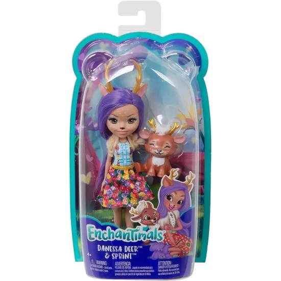 Papusa Enchantimals cu animalut Danessa Deer & Sprint Papusa Enchantimals cu animalut Danessa Deer & Sprint