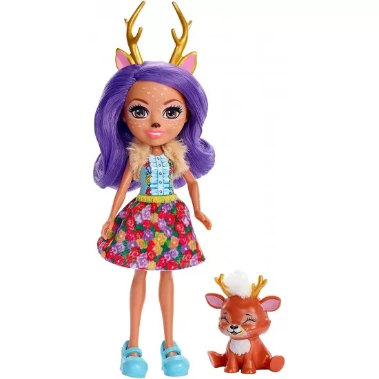 Papusa Enchantimals cu animalut Danessa Deer & Sprint Papusa Enchantimals cu animalut Danessa Deer & Sprint
