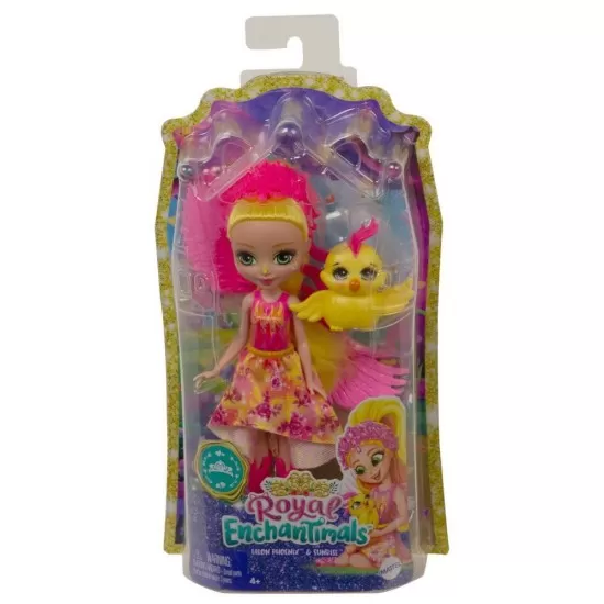 Set de joaca Enchantimals papusa si animalut Falon Phoenix & Sunrise
