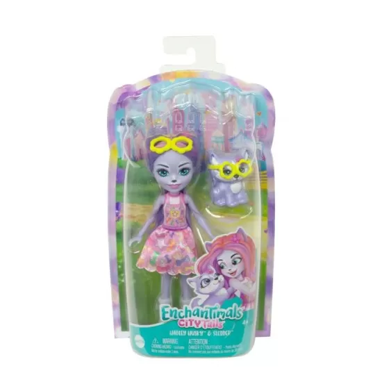Set de joaca Enchantimals papusa si animalut Hadley Husky si Sledder Set de joaca Enchantimals papusa si animalut Hadley Husky si Sledder