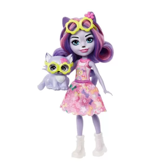 Set de joaca Enchantimals papusa si animalut Hadley Husky si Sledder Set de joaca Enchantimals papusa si animalut Hadley Husky si Sledder