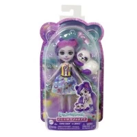 Set papusa Enchantimals cu animalut - Pemma Panda si Clamber