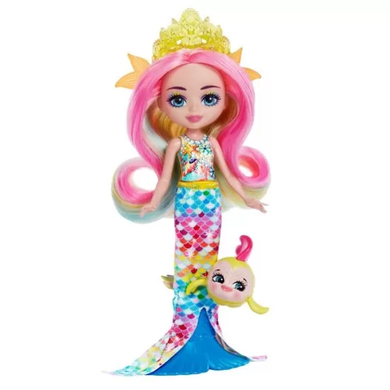 Set de joaca Enchantimals papusa si animalut Radia Rainbow Fish si Flo