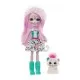 Papusa Enchantimals Mattel Sybill Snow Leopard cu animalut Flake