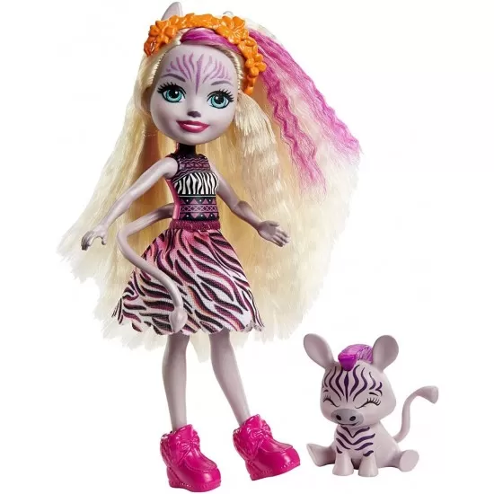 Papusa Enchantimals Zadie Zebra cu animalut Ref