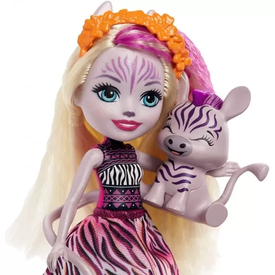 Papusa Enchantimals Zadie Zebra cu animalut Ref