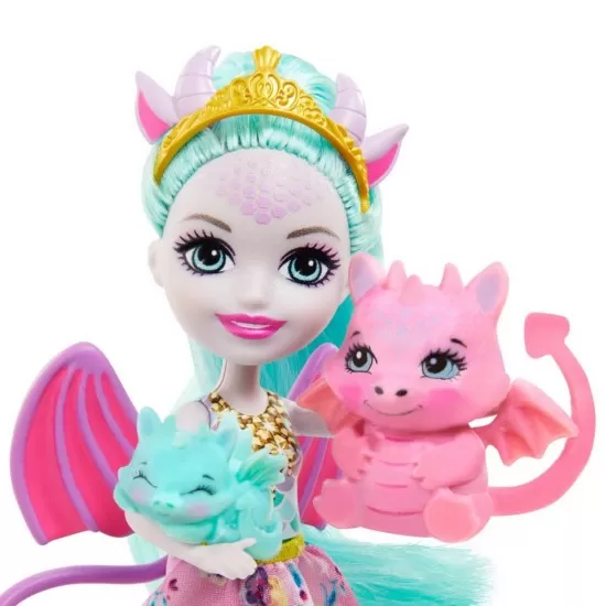 Set de joaca Enchantimals Royal - Familia dragonilor Set de joaca Enchantimals Royal - Familia dragonilor
