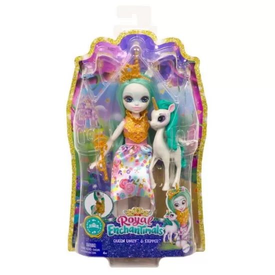 Papusa Enchantimals Royal Queen Unity si animalut Stepper Papusa Enchantimals Royal Queen Unity si animalut Stepper