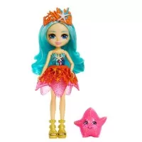 Set de joaca Enchantimals Royal papusa si animalut Staria Starfish si Beamy