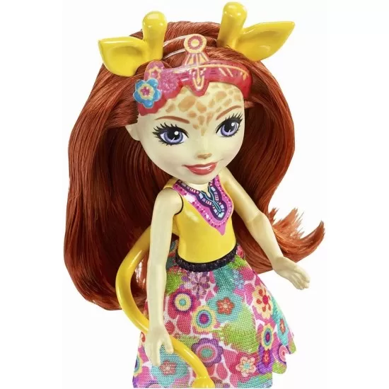 Set papusa cu animalut girafa Gillian Enchantimals Set papusa cu animalut girafa Gillian Enchantimals