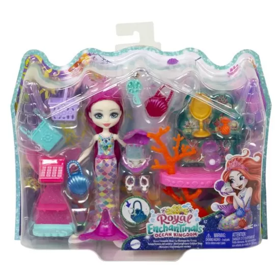 Set papusa Enchantimals cu mobilier Ocean Kingdom Set papusa Enchantimals cu mobilier Ocean Kingdom