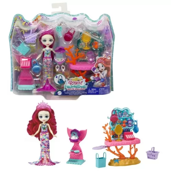 Set papusa Enchantimals cu mobilier Ocean Kingdom Set papusa Enchantimals cu mobilier Ocean Kingdom