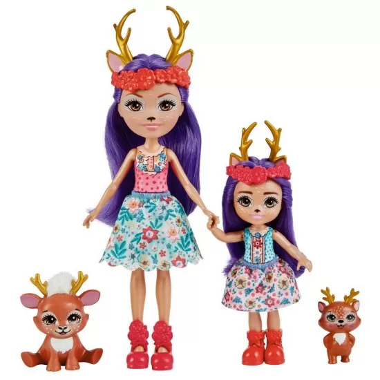 Set papusi surori Enchatimals si animalutele lor Danessa Deer & Sprint si Danetta Deer & Fleet Set papusi surori Enchatimals si animalutele lor Danessa Deer & Sprint si Danetta Deer & Fleet