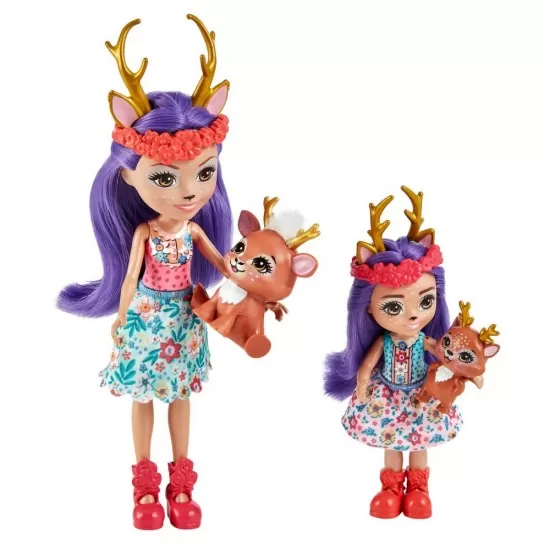 Set papusi surori Enchatimals si animalutele lor Danessa Deer & Sprint si Danetta Deer & Fleet Set papusi surori Enchatimals si animalutele lor Danessa Deer & Sprint si Danetta Deer & Fleet