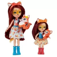 Set papusi surori Enchantimals si animalutele lor Felicity Fox & Flick si Feana Fox & Mixte