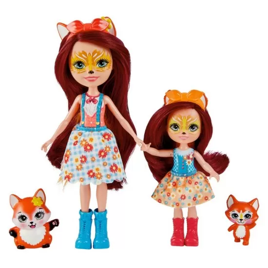 Set papusi surori Enchantimals si animalutele lor Felicity Fox & Flick si Feana Fox & Mixte Set papusi surori Enchantimals si animalutele lor Felicity Fox & Flick si Feana Fox & Mixte