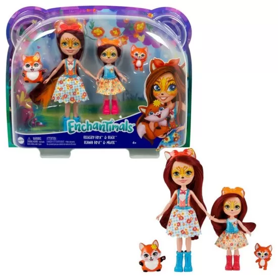 Set papusi surori Enchantimals si animalutele lor Felicity Fox & Flick si Feana Fox & Mixte Set papusi surori Enchantimals si animalutele lor Felicity Fox & Flick si Feana Fox & Mixte
