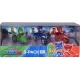 Set 3 motociclete cu figurine Eroi in Pijama PJ Masks scara 1:64