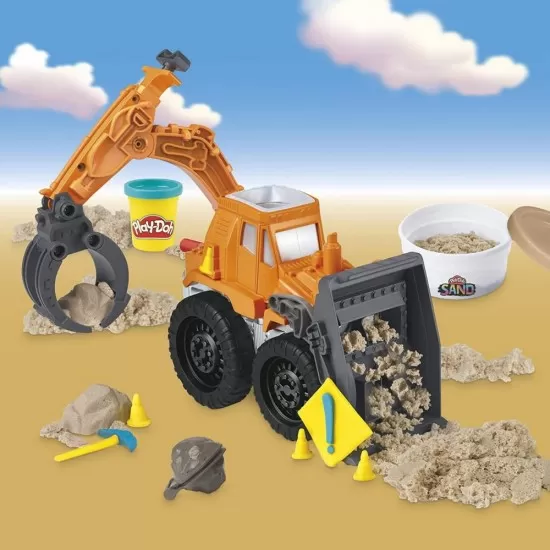 Set creativ Play-Doh - Excavator cu accesorii Set creativ Play-Doh - Excavator cu accesorii