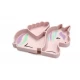 Farfurie compartimentata din silicon cu ventuza, Melii, unicorn Farfurie compartimentata din silicon cu ventuza, Melii, unicorn