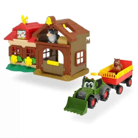 Set de joaca ferma cu tractor si remorca