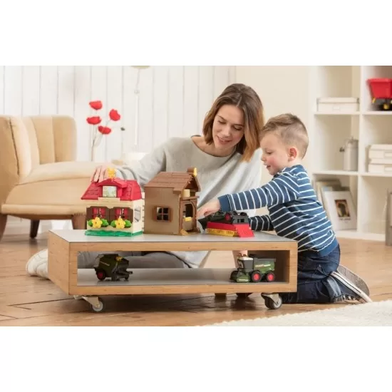 Set de joaca ferma cu tractor si remorca