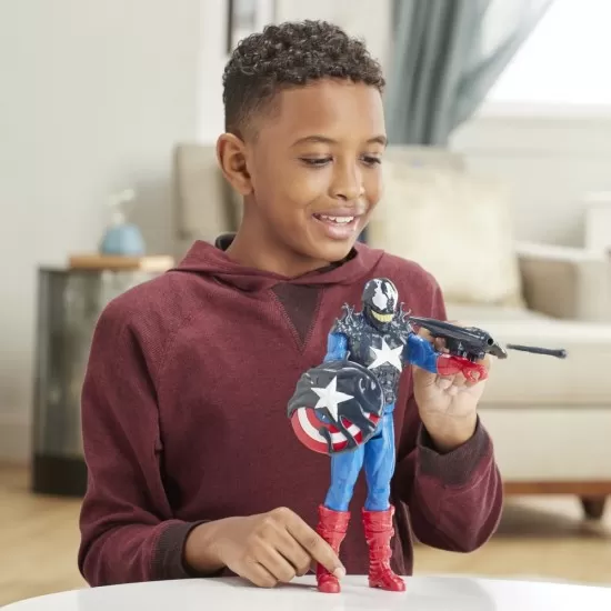Figurina Max Venom Capitan America cu accesorii Figurina Max Venom Capitan America cu accesorii