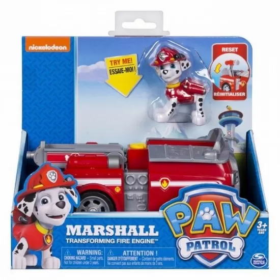 Figurina si autovehicul Paw Patrol Marshall si masina de pompieri Figurina si autovehicul Paw Patrol Marshall si masina de pompieri