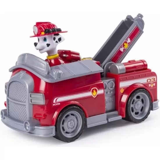 Figurina si autovehicul Paw Patrol Marshall si masina de pompieri Figurina si autovehicul Paw Patrol Marshall si masina de pompieri