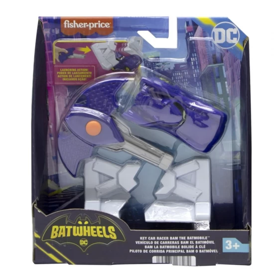 Masinuta albastra scara 1:55 Fisher-Price Batwheels Masinuta albastra scara 1:55 Fisher-Price Batwheels