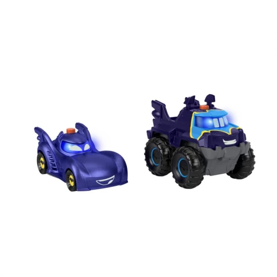 Set 2 masinute cu lumini scara 1:55 Fisher-Price Batwheels Set 2 masinute cu lumini scara 1:55 Fisher-Price Batwheels