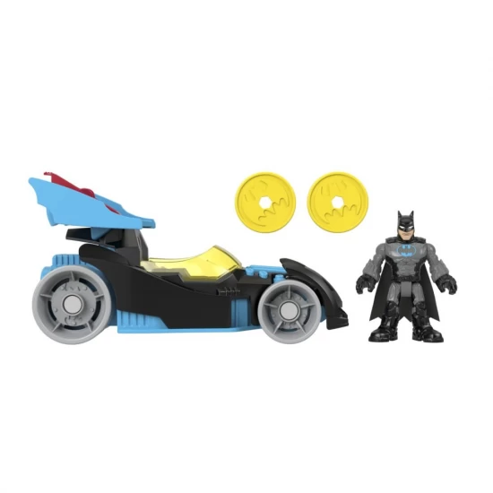 Vehicul cu figurina Batman cu costum gri Fisher Price Imaginext DC Super Friends Vehicul cu figurina Batman cu costum gri Fisher Price Imaginext DC Super Friends
