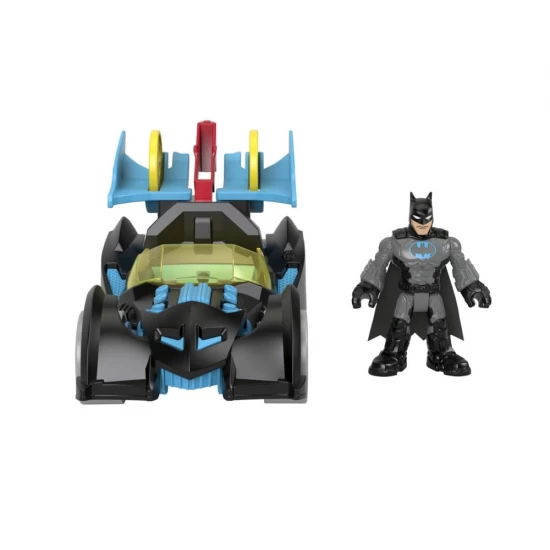 Vehicul cu figurina Batman cu costum gri Fisher Price Imaginext DC Super Friends Vehicul cu figurina Batman cu costum gri Fisher Price Imaginext DC Super Friends