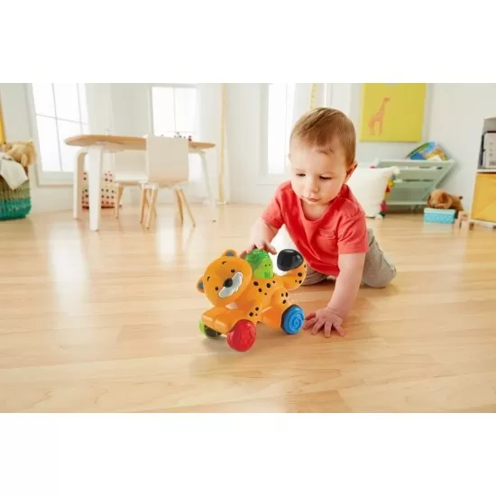 Jucarie bebe leopard Press and Go Fisher-Price Jucarie bebe leopard Press and Go Fisher-Price