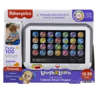 Tableta Smart cu 3 niveluri de dezvoltare limba romana Fisher Price Laugh and Learn
