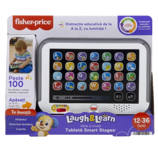 Tableta Smart cu 3 niveluri de dezvoltare limba romana Fisher Price Laugh and Learn Tableta Smart cu 3 niveluri de dezvoltare limba romana Fisher Price Laugh and Learn