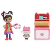 Set papusa 9.7 cm cu pisicuta Gabbys Dollhouse - Studioul de arta a lui Gabby