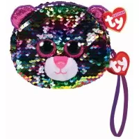 Gentuta de mana din plus Ty 10 cm Dotty Leopardul cu paiete
