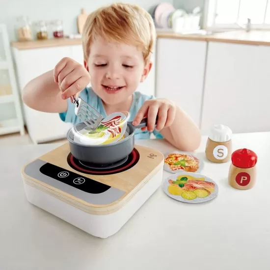 Set de joaca din lemn Hape - Aragaz cu ventilator Set de joaca din lemn Hape - Aragaz cu ventilator