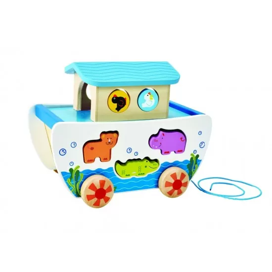 Set educativ din lemn Hape - Arca lui Noe Set educativ din lemn Hape - Arca lui Noe