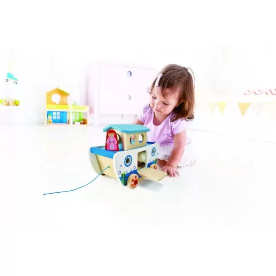 Set educativ din lemn Hape - Arca lui Noe Set educativ din lemn Hape - Arca lui Noe