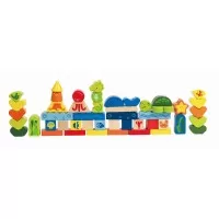 Set cuburi din lemn Viata Marina Hape 48 piese